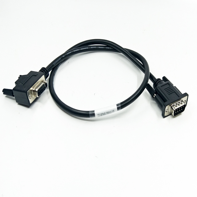 直角 D-SUB DB 9Pin オス - メス延長ケーブル