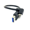 5Gbps 640MB/s USB 3.0 একটি পুরুষ থেকে সমকোণী TYPE C কেবল