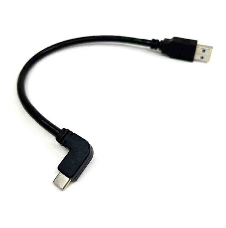 5Gbps 640MB/s USB 3.0 একটি পুরুষ থেকে সমকোণী TYPE C কেবল